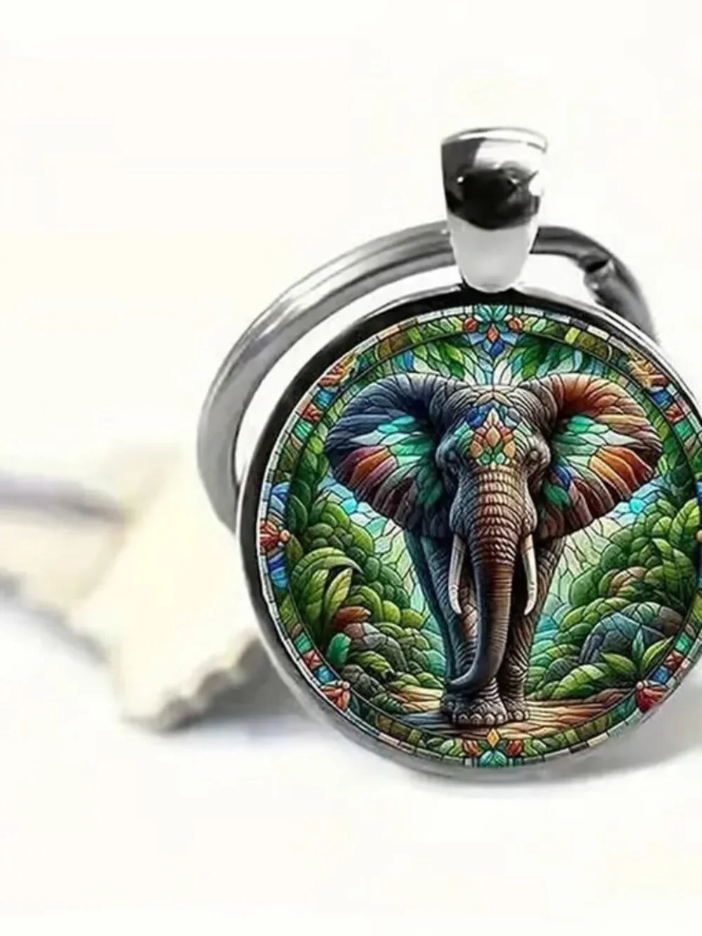 Stainless Steel ELEPHANT Keyring Keychain Accessory